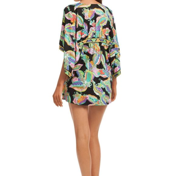 Trina Turk Sea Garden Floral Tunic Cover Up Dress Multi Size Large - Picture 2 of 7